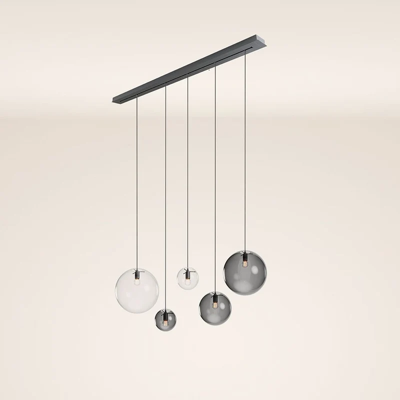 s.luce Orb Esstisch-Hängeleuchte 5-flammig 160cm