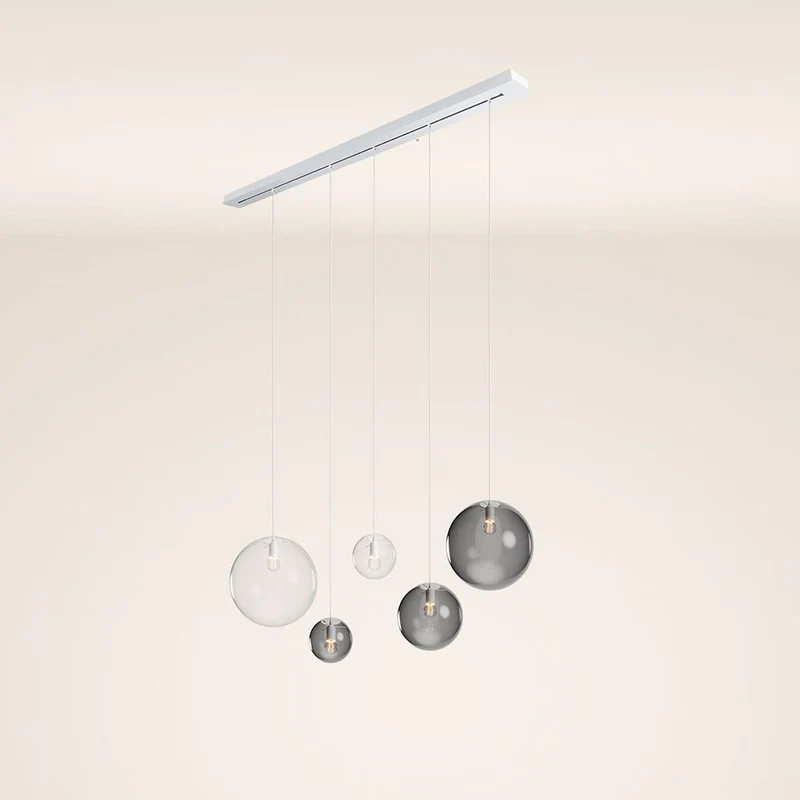 s.luce Orb Esstisch-Hängeleuchte 5-flammig 160cm