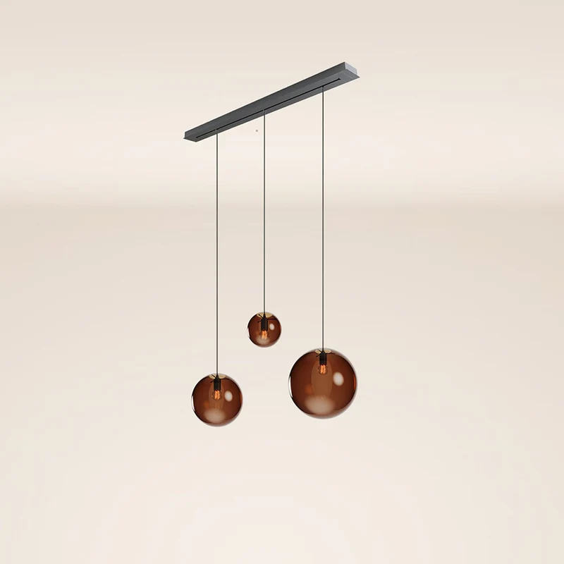 s.luce Orb 3-flammig Ø 30 Esstisch-Pendelleuchte 120cm