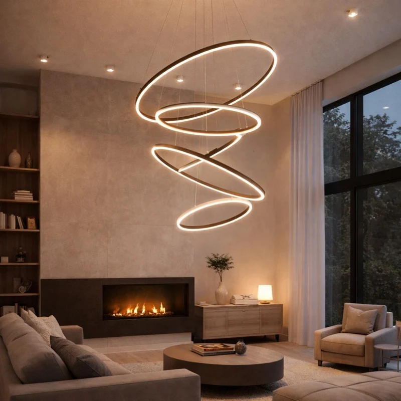 s.luce LED Ring Pendelleuchte 5-flammig Zentrisch