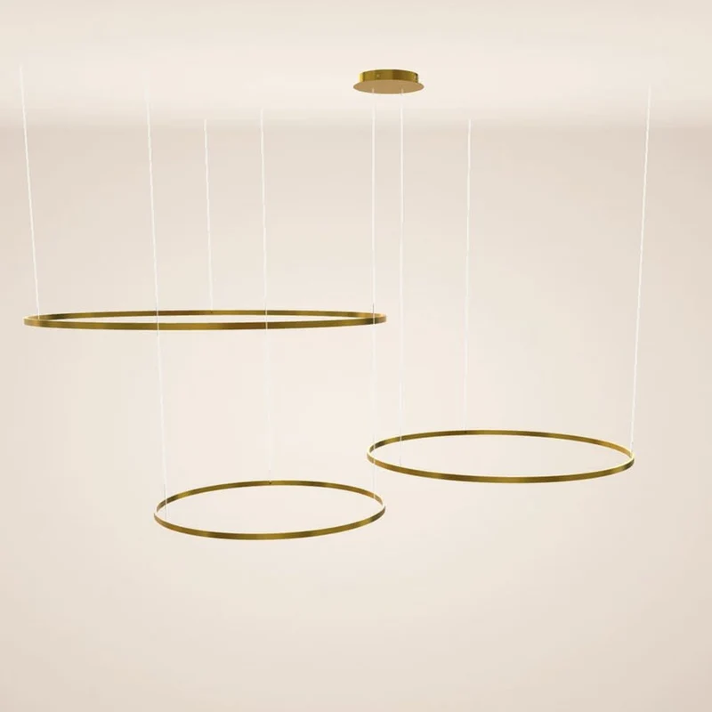 s.luce LED Ring Pendelleuchte 3-flammig Exzentrisch
