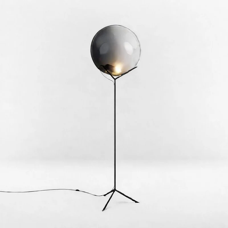 s.luce Stehleuchte Orb Poseidon mit Glaskugel 175cm