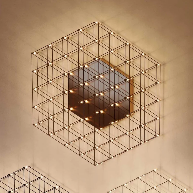 s.luce Atom eckige LED Effekt Wand- & Deckenleuchte
