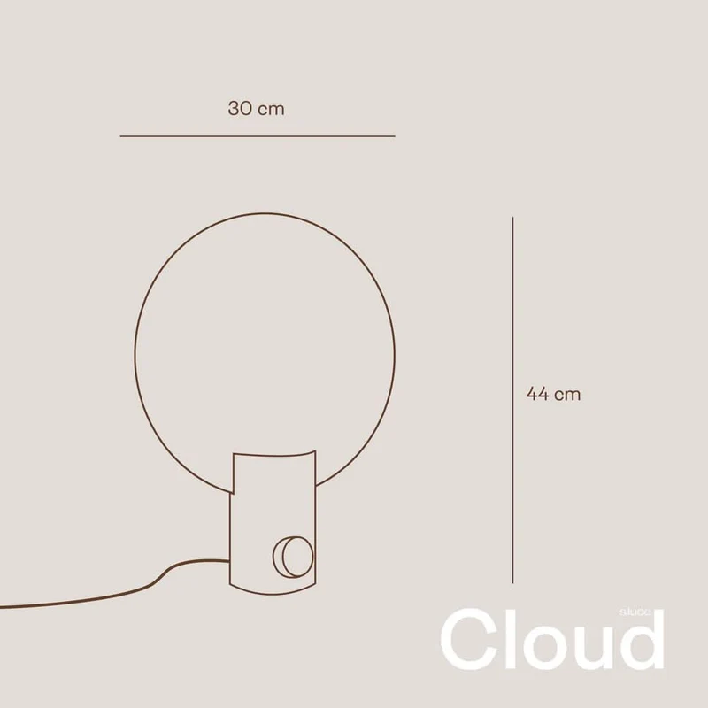 s.luce Cloud Tischleuchte mit Drehschalter