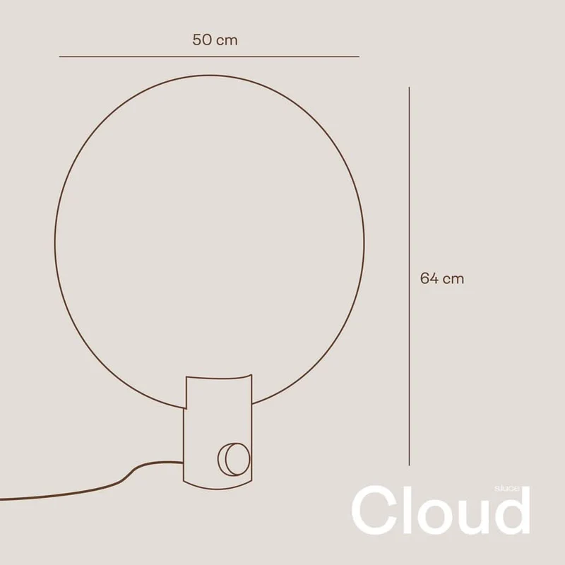 s.luce Cloud Tischleuchte mit Drehschalter