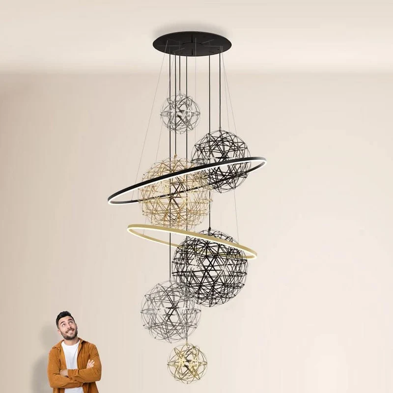 s.luce Fusion XXL Galerieleuchte 8-flammig LED-Ring