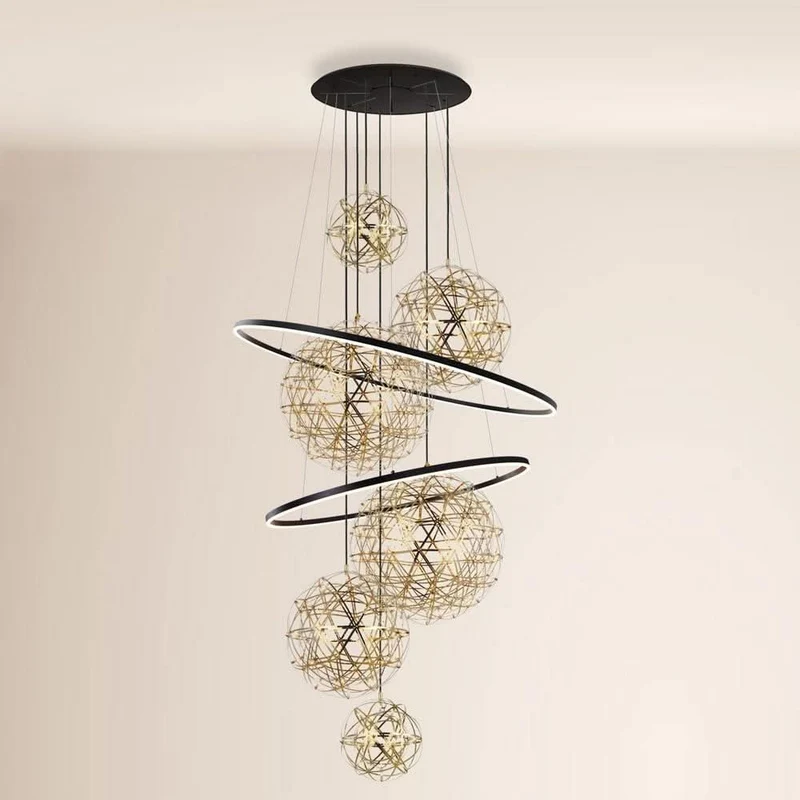 s.luce Fusion XXL Galerieleuchte 8-flammig LED-Ring