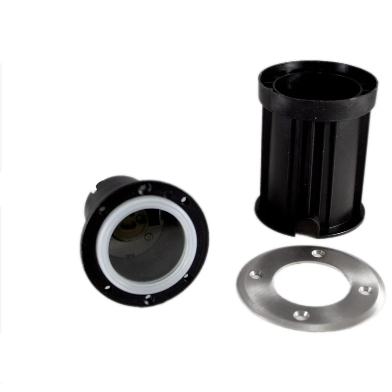 LED-Bodenstrahler GU10 rund | Komplettset | RGBCCT | inkl. Lichtquelle und Fernbedienung | Rhodos | Edelstahl | IP66