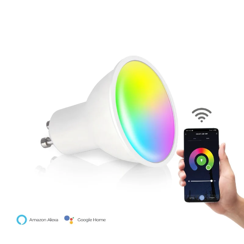 Smart Ground Spot GU10 rund | Rhodes | Edelstahl | IP66 | Tuya / WLAN | Mehrfarbig