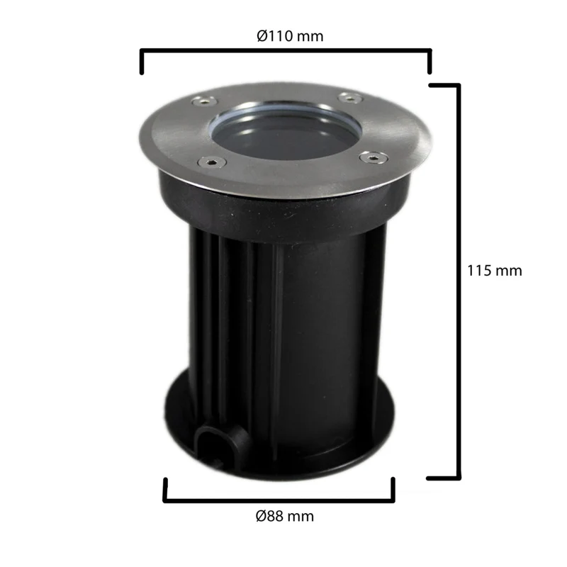 Smart Ground Spot GU10 rund | Rhodes | Edelstahl | IP66 | Tuya / WLAN | Mehrfarbig
