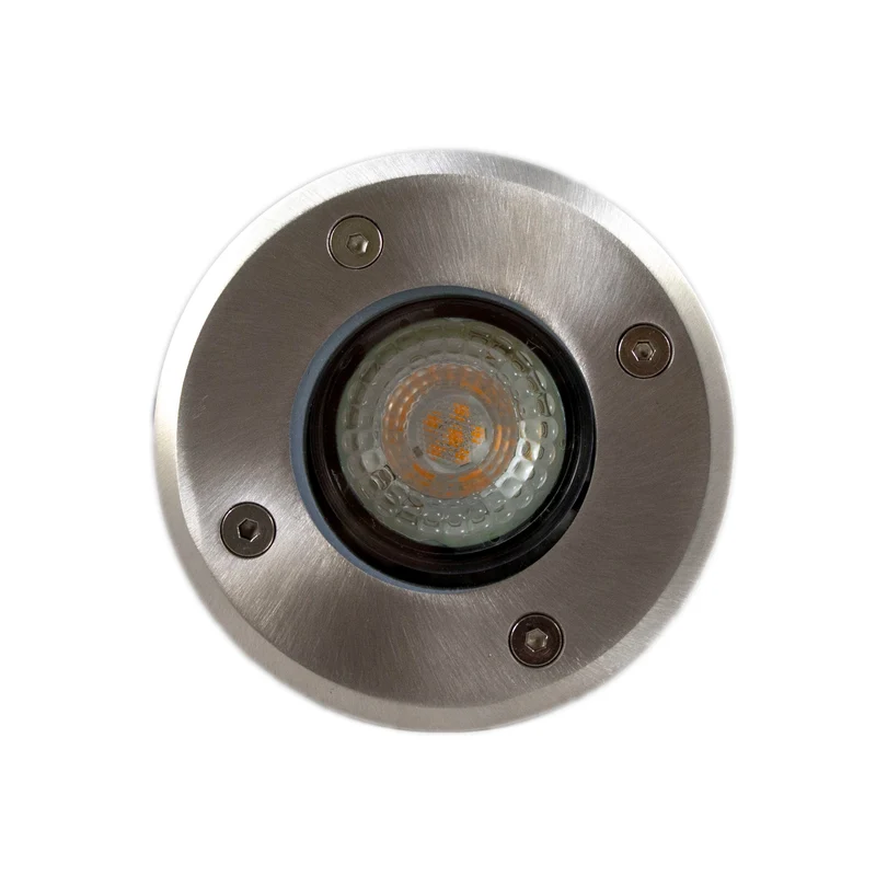 Smart Ground Spot GU10 rund | Rhodes | Edelstahl | IP66 | Zigbee | HUE-kompatibel | Mehrfarbig