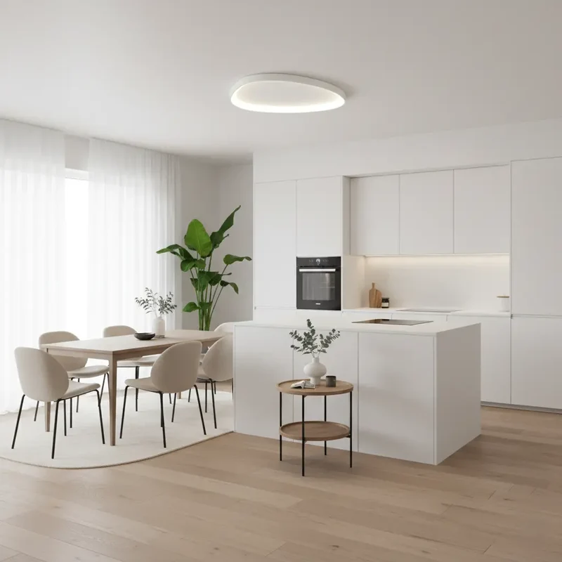 Skandinavische Deckenlampe, weiß und schwarz | Lysrum