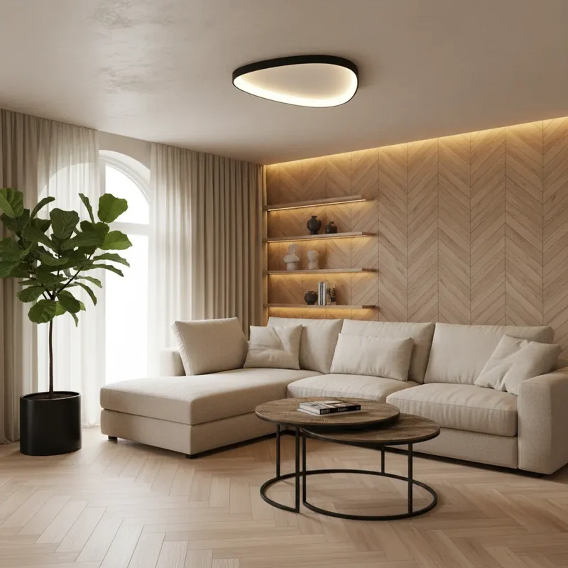 Skandinavische Deckenlampe, weiß und schwarz | Lysrum