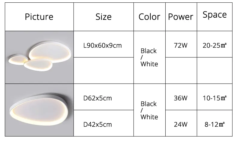 Skandinavische Deckenlampe, weiß und schwarz | Lysrum