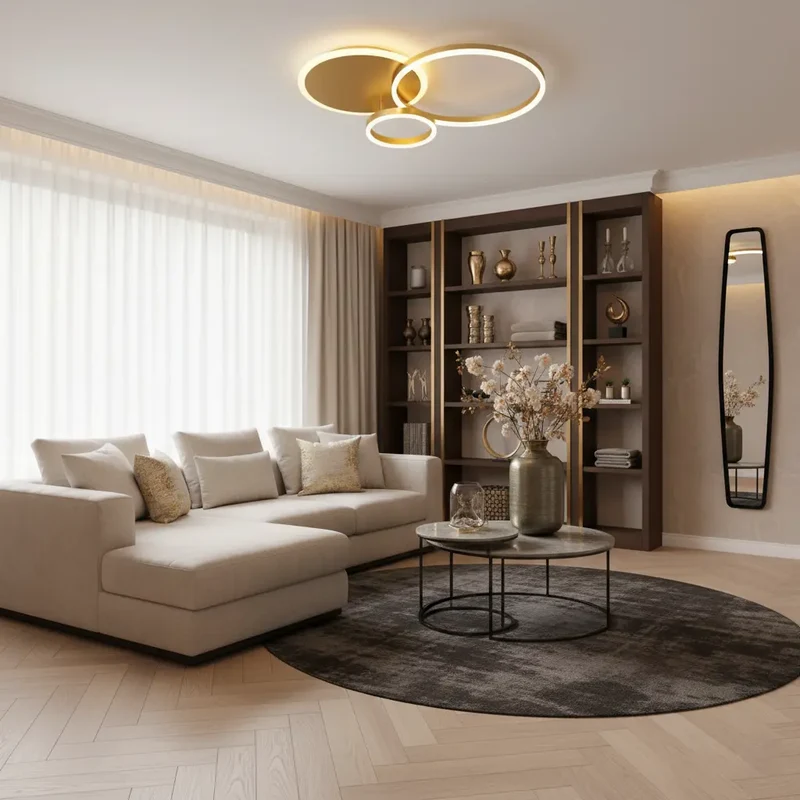 Moderne Deckenleuchte gold, 2- oder 3-teilig | Solara