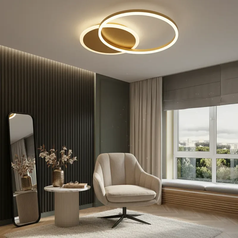 Moderne Deckenleuchte gold, 2- oder 3-teilig | Solara