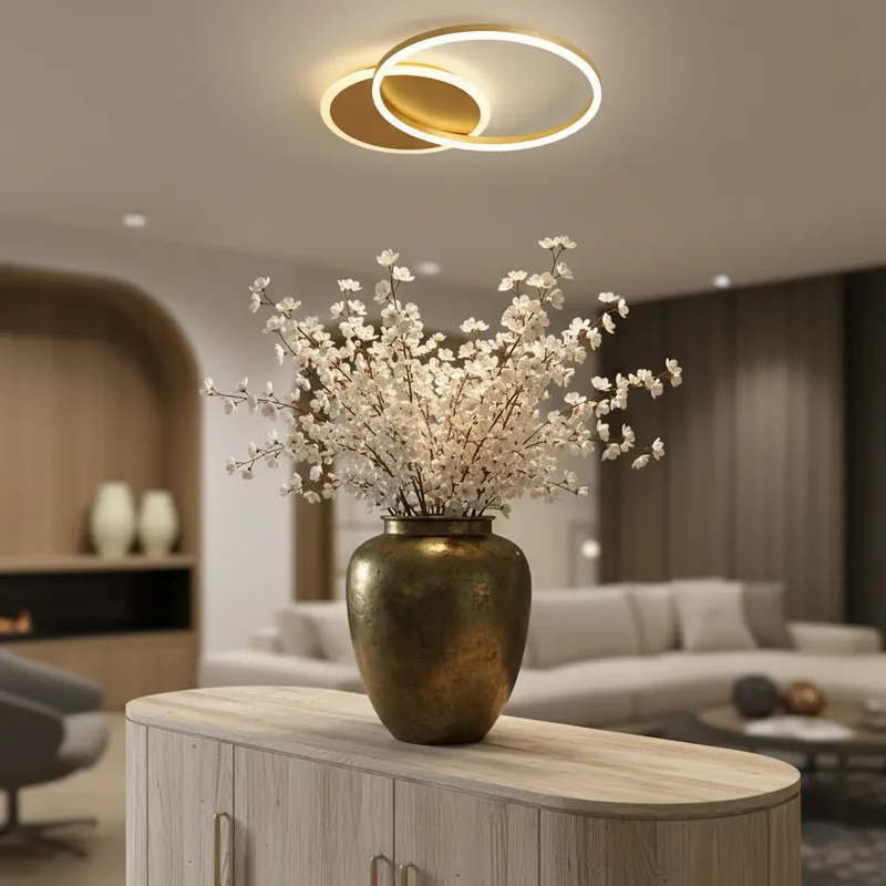 Moderne Deckenleuchte gold, 2- oder 3-teilig | Solara