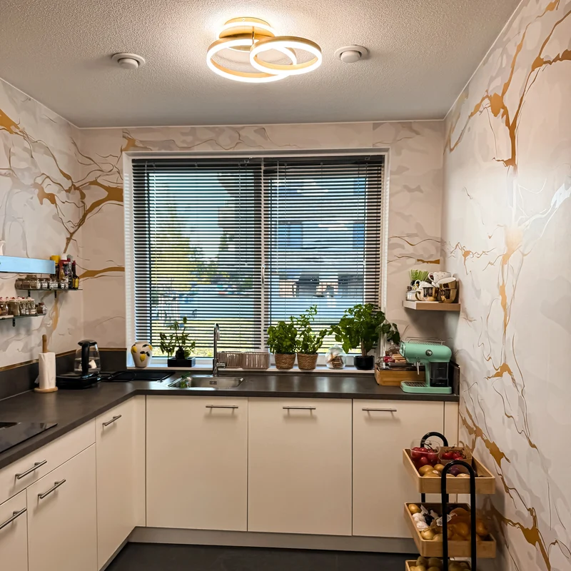 Moderne Deckenleuchte gold, 2- oder 3-teilig | Solara