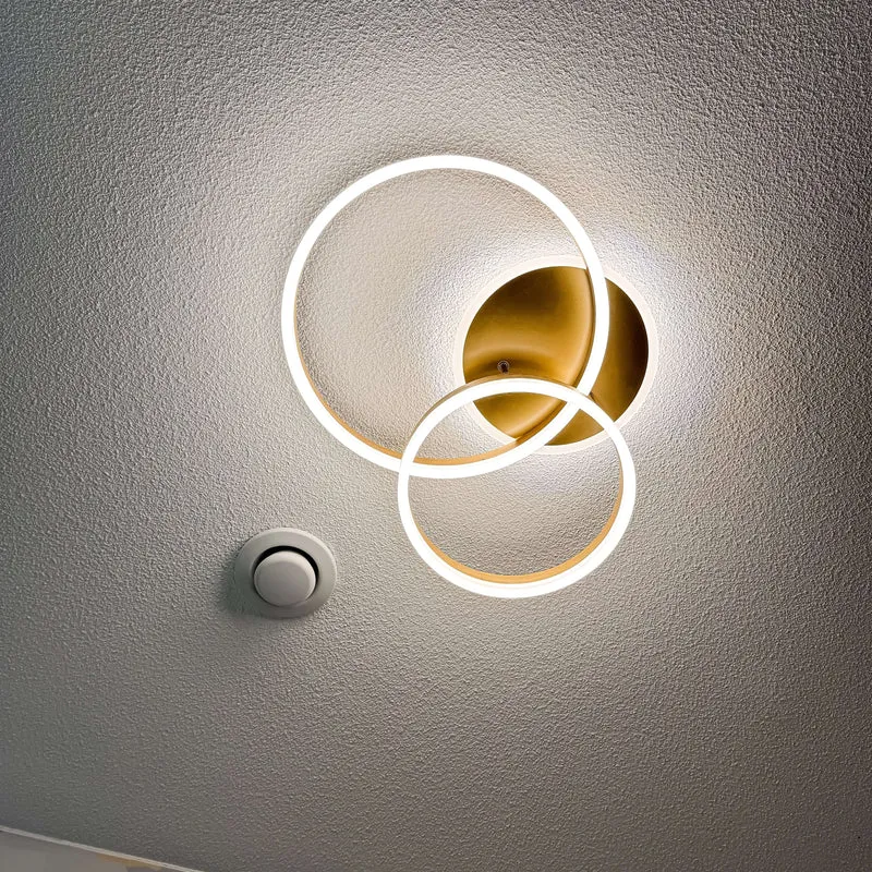 Moderne Deckenleuchte gold, 2- oder 3-teilig | Solara