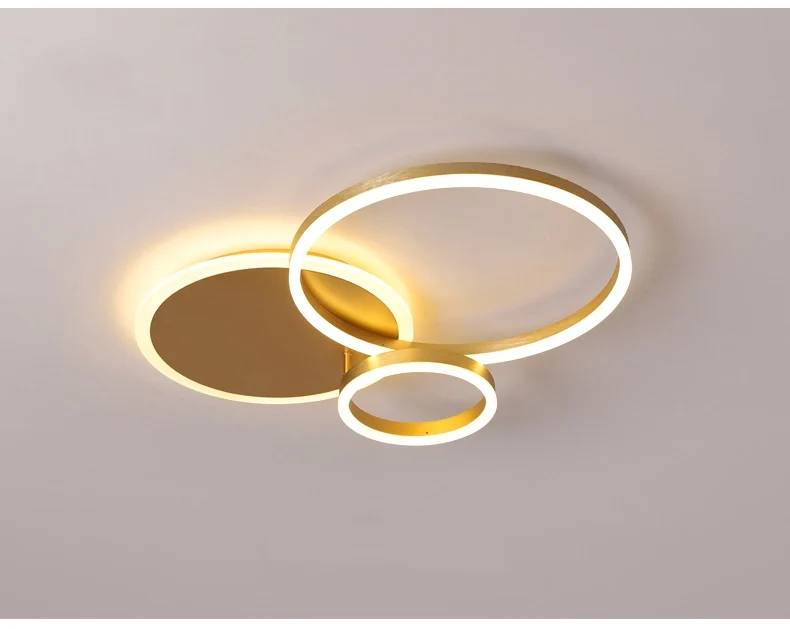 Moderne Deckenleuchte gold, 2- oder 3-teilig | Solara