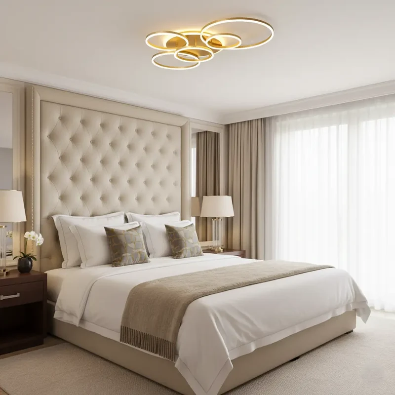 Moderne Deckenleuchte gold, 5- oder 6-teilig | Solara