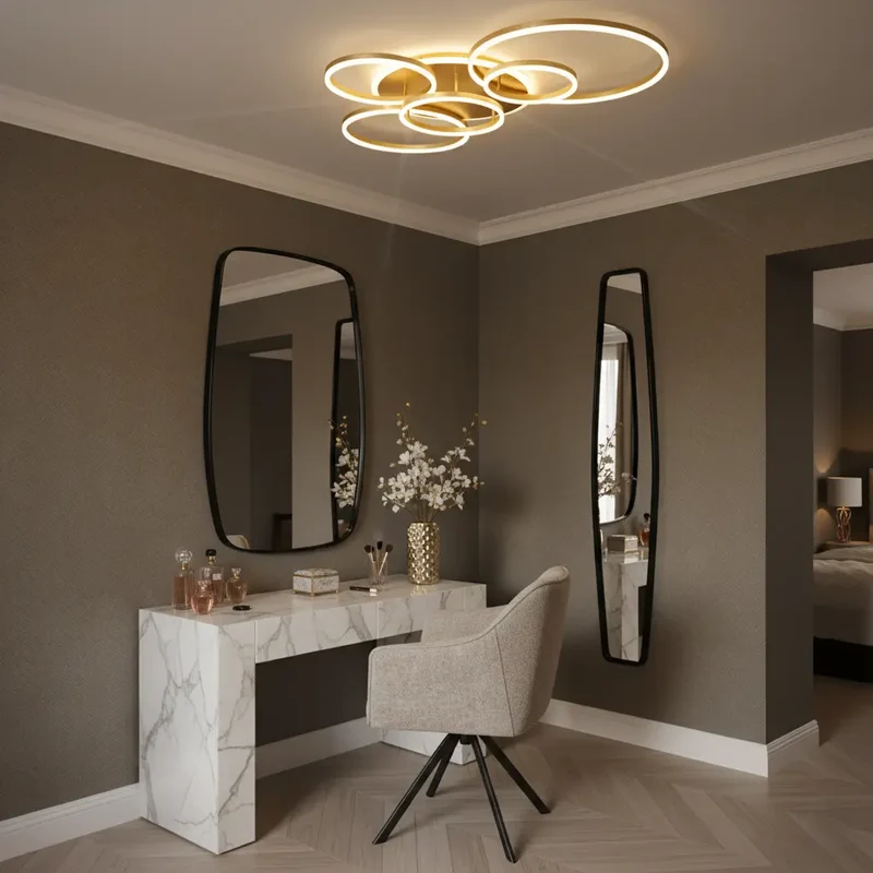 Moderne Deckenleuchte gold, 5- oder 6-teilig | Solara