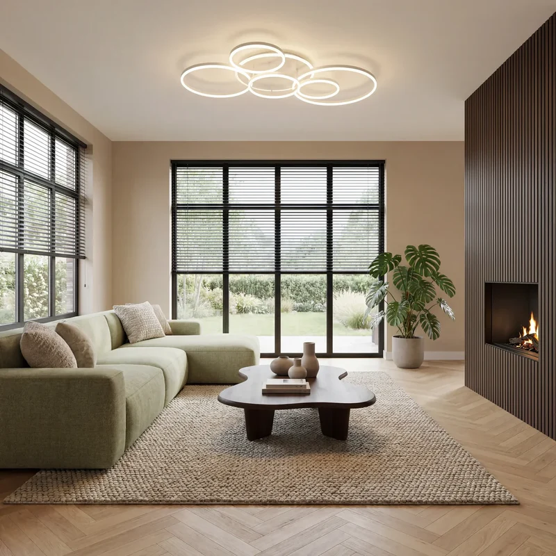 Moderne Deckenleuchte weiß, 6-teilig | Solara
