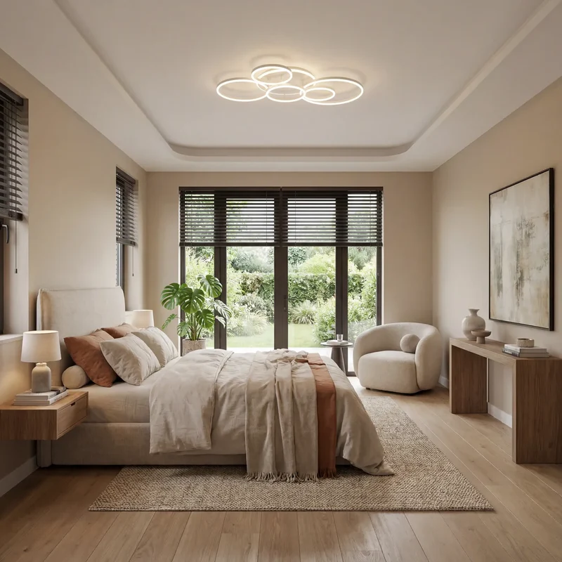 Moderne Deckenleuchte weiß, 6-teilig | Solara