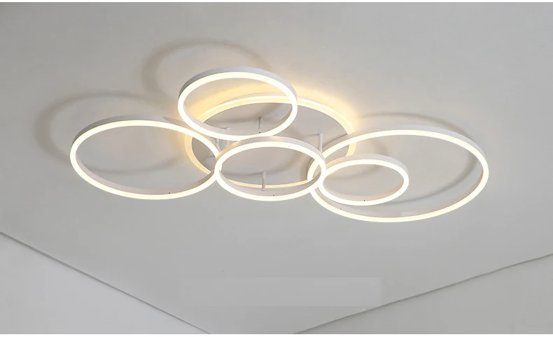 Moderne Deckenleuchte weiß, 6-teilig | Solara