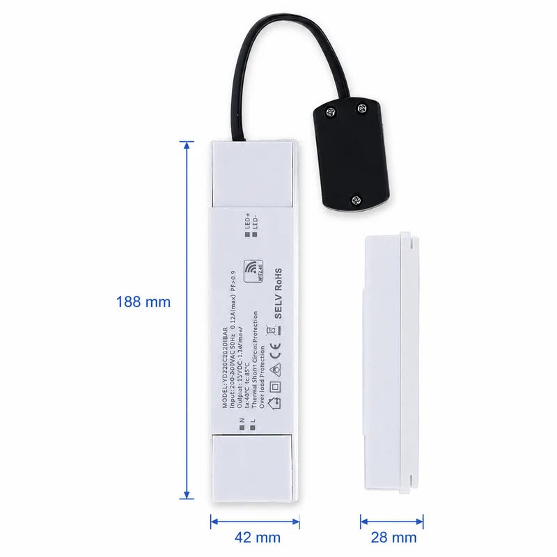 4x Baston LED Einbaustrahler Küche Ø55mm | dimmbare Küchenbeleuchtung | Unterbauleuchte Küche & Schrankbeleuchtung | 2700K | inkl. Fernbedienung | 3W | Schwarz