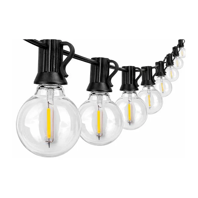 40M Lichterkette mit Fernbedienung | Inkl. 72x LED-Lampen | DIMMBAR | 1W | 2700K | 24V | Plug & Play | Verbindbar