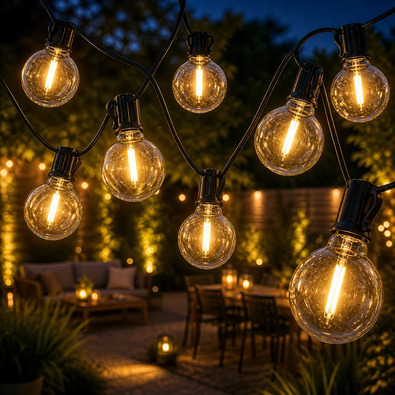 15M Lichterkette mit Fernbedienung | Inkl. 25x LED-Lampen | DIMMBAR | 1W | 2700K | 24V | Plug & Play | Verbindbar