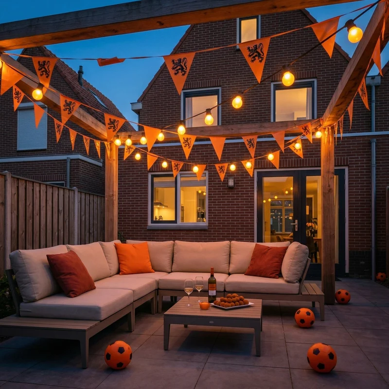 Orange Lichterkette | 50 Meter | inkl. orangefarbener Lampen