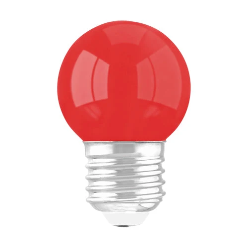 LED Lampe | Rot | E27 | G45 | 1W