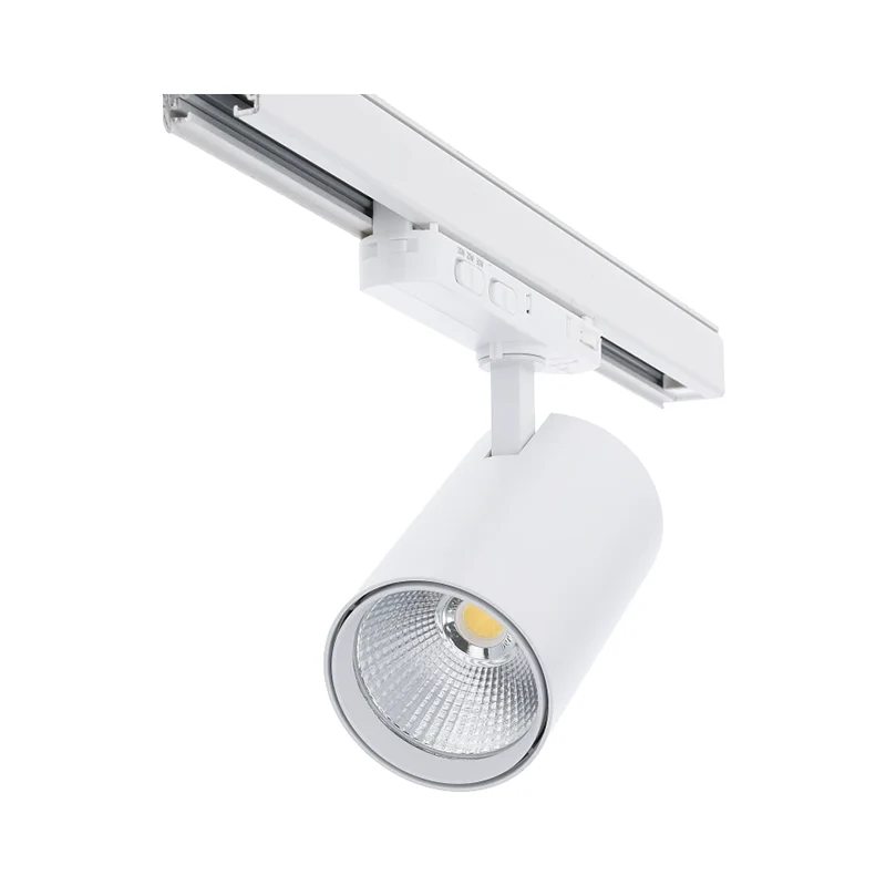 3-Phasen-Schienenstrahler für Lebensmittel | Rosalin | 10W-20W-30W-Leistungsschalter | Weiß | Farbtemperaturschalter | Dimmbar