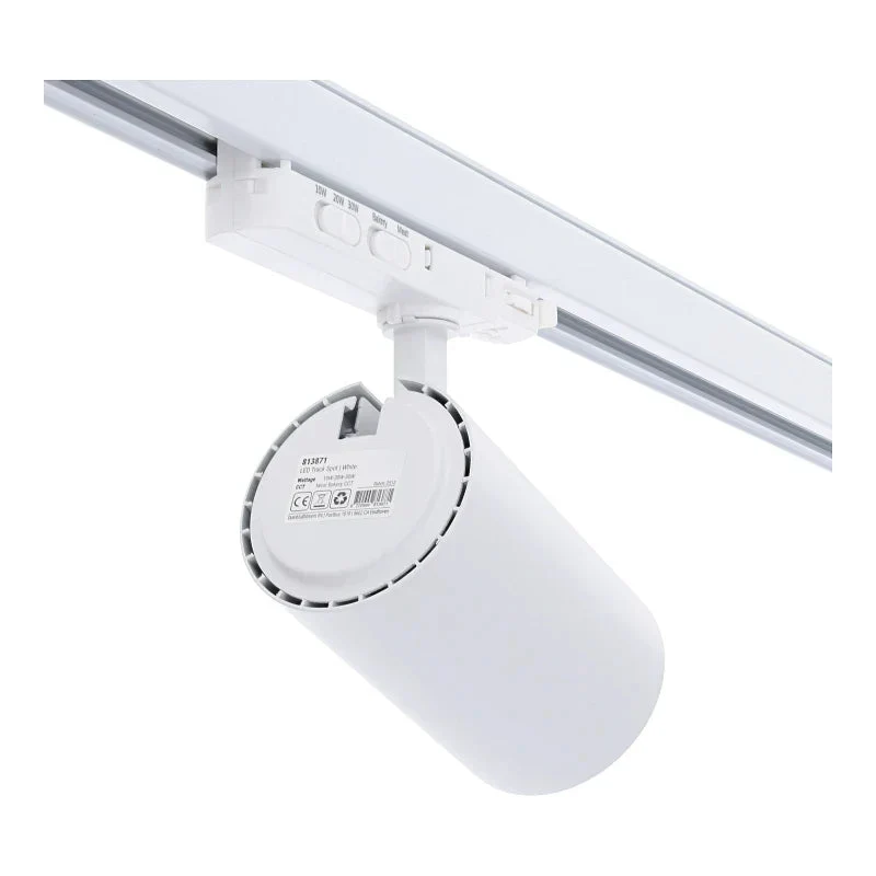 3-Phasen-Schienenstrahler für Lebensmittel | Rosalin | 10W-20W-30W-Leistungsschalter | Weiß | Farbtemperaturschalter | Dimmbar