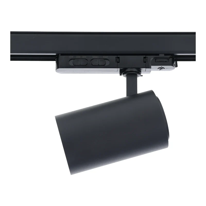 3-Phasen-Schienenstrahler für Lebensmittel | Rosalin | 10W-20W-30W-Schalter | Schwarz | Farbtemperaturschalter | Dimmbar