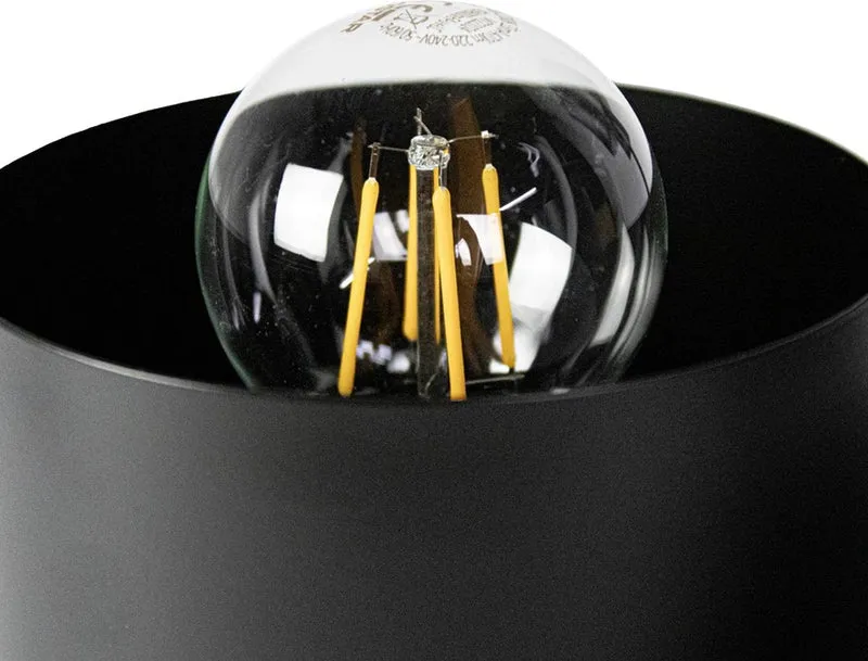 Deckenleuchte, schwarz | Metall | Ø 30 cm | Inkl. 3 extra warmweißer LED-Lichtquellen | Dimmbar
