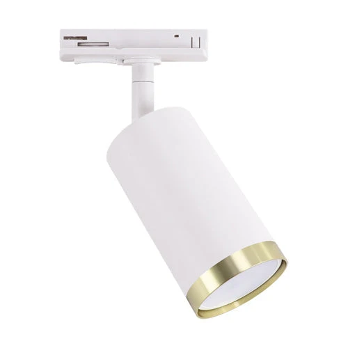 LED-Schienenstrahler (1-phasig) | Weiß & Gold | GU10-Fassung | Oslo