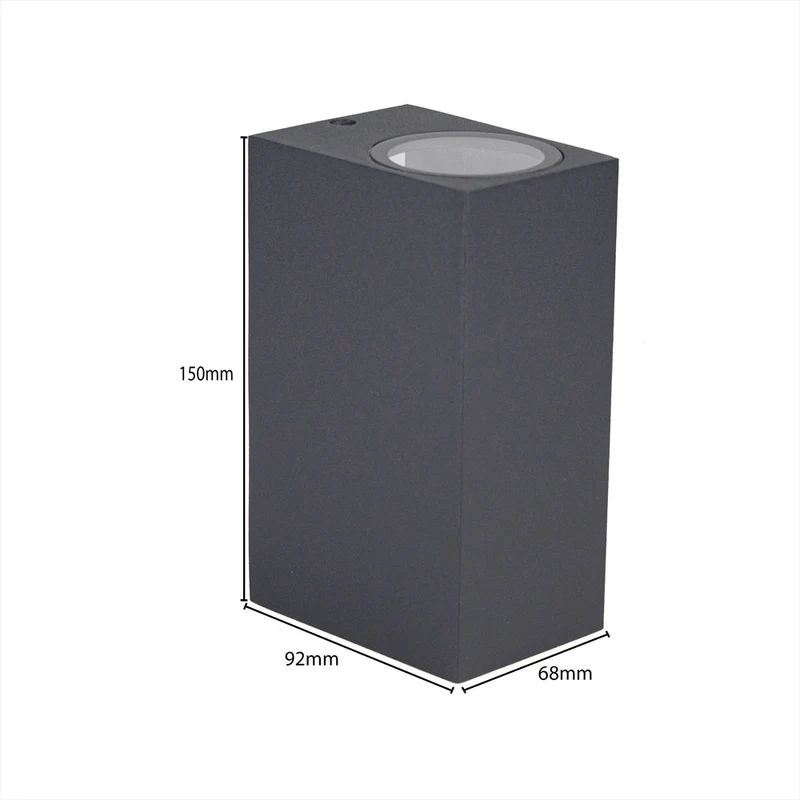 10-teilig | Wand-/Außenleuchte | Inkl. 20 PHILIPS-Strahler | Komplett | San Francisco | IP44 | 2x GU10 | Anthrazit