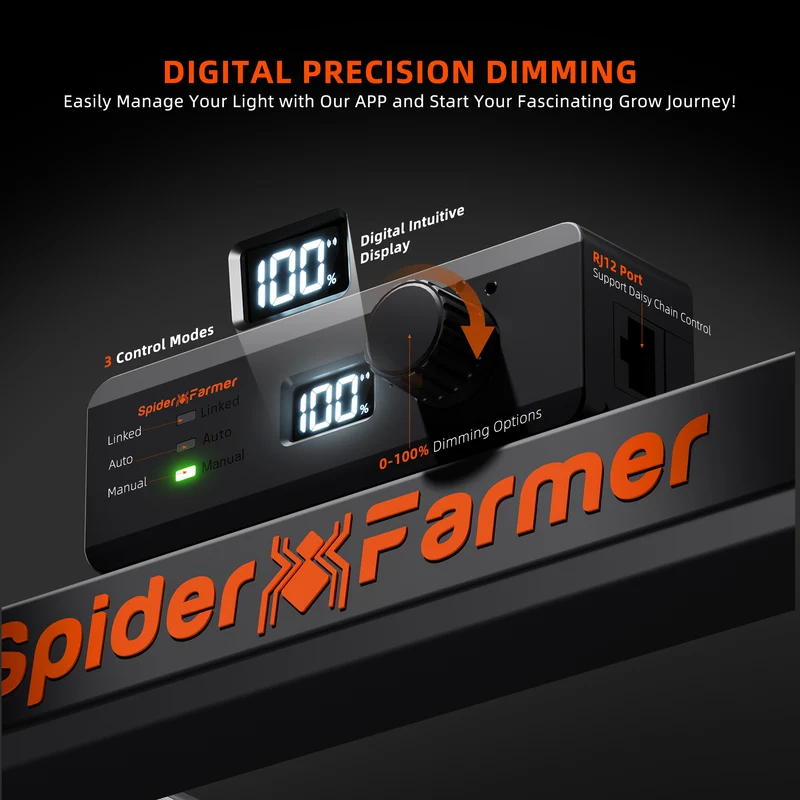 Spider Farmer SE4500 320W LED Grow Lampe Vollspektrum App