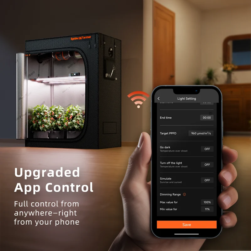 Spider Farmer SE4500 320W LED Grow Lampe Vollspektrum App