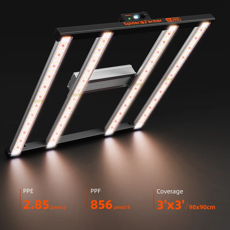 Spider Farmer SE3000 300W LED Grow Lampe Vollspektrum App