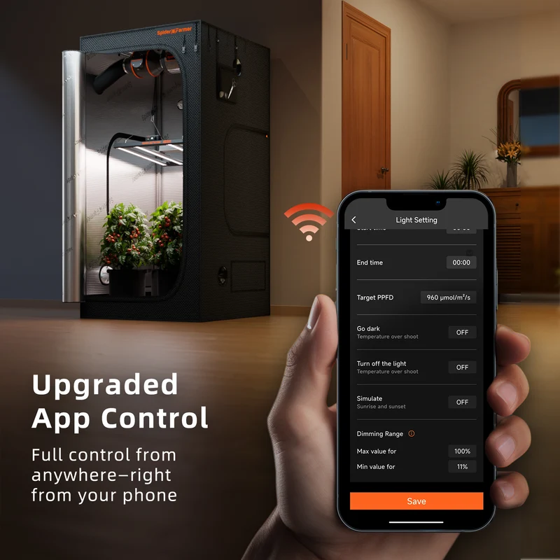 Spider Farmer SE3000 300W LED Grow Lampe Vollspektrum App
