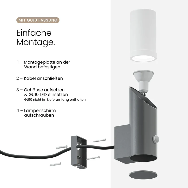 Wandleuchte LIVOR mit Sensor