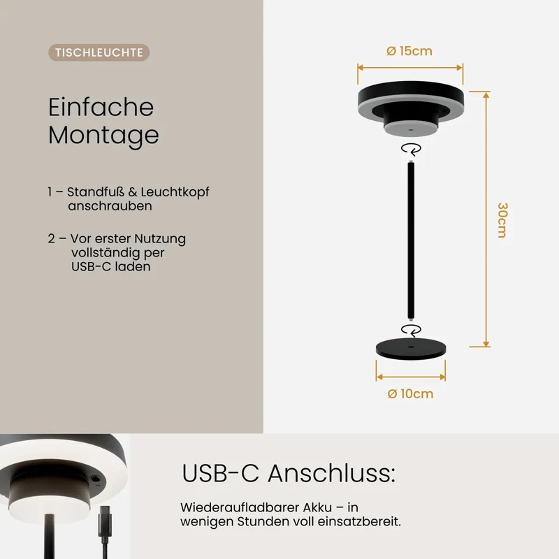 Solar Tischleuchte ELIO