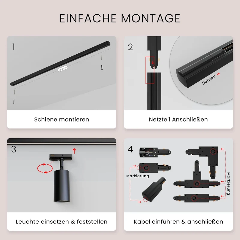 Schienensystem Abhängestange