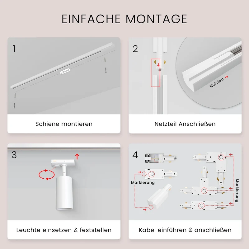 GU10 Schienen-Pendelleuchte