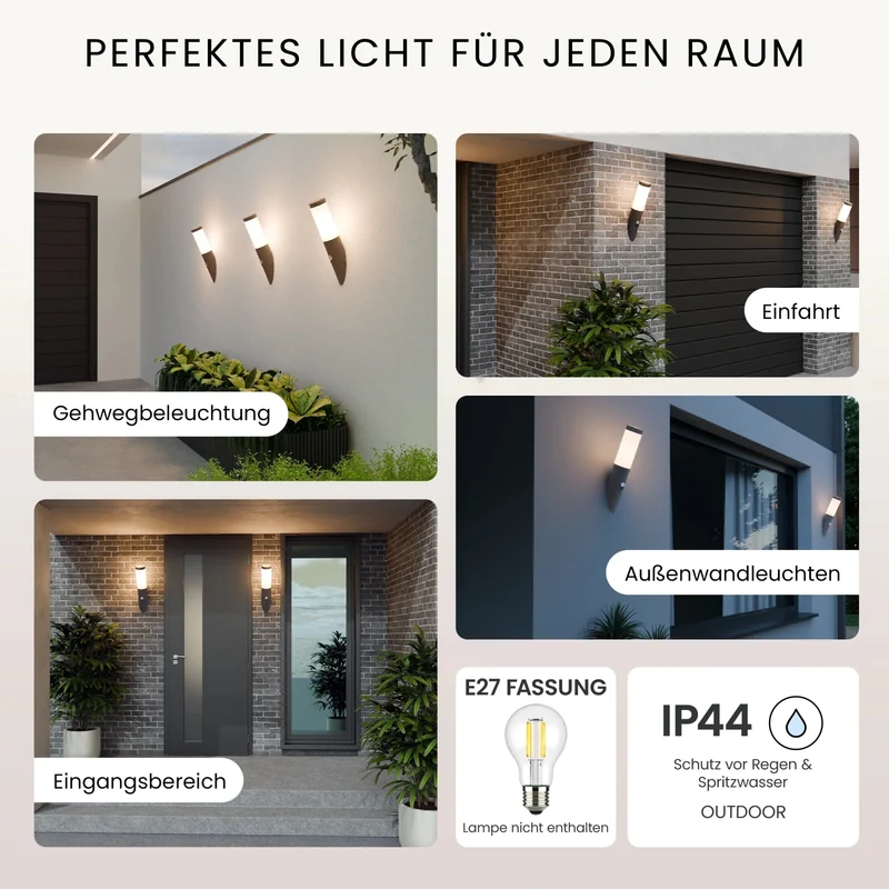 Wandleuchte WAVO mit Sensor