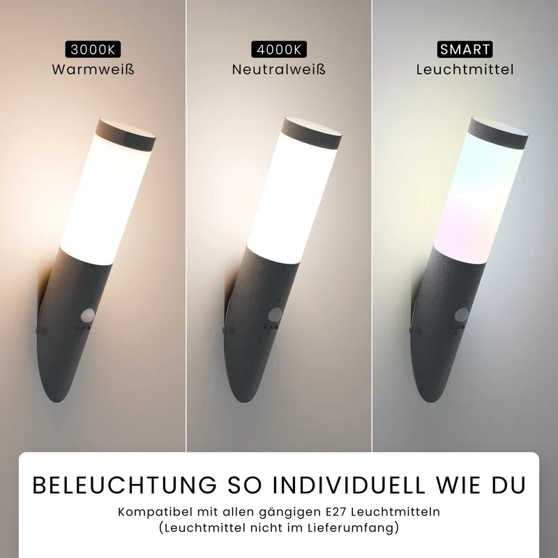 Wandleuchte WAVO mit Sensor